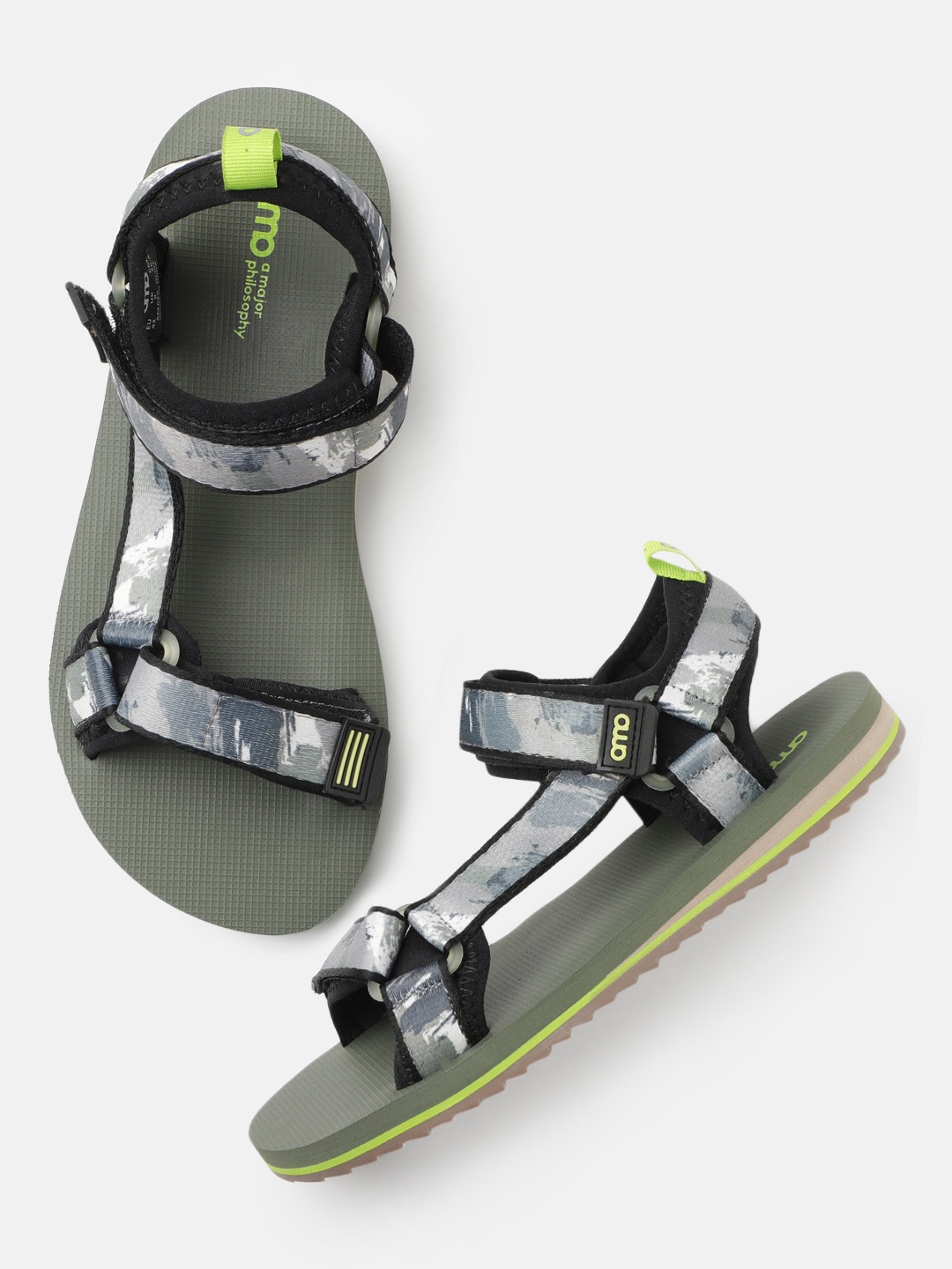 

AMP Men Textured Sport Sandal, Olive