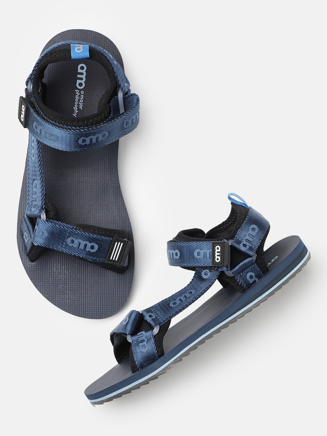 

AMP Men Textured Sport Sandal, Navy blue