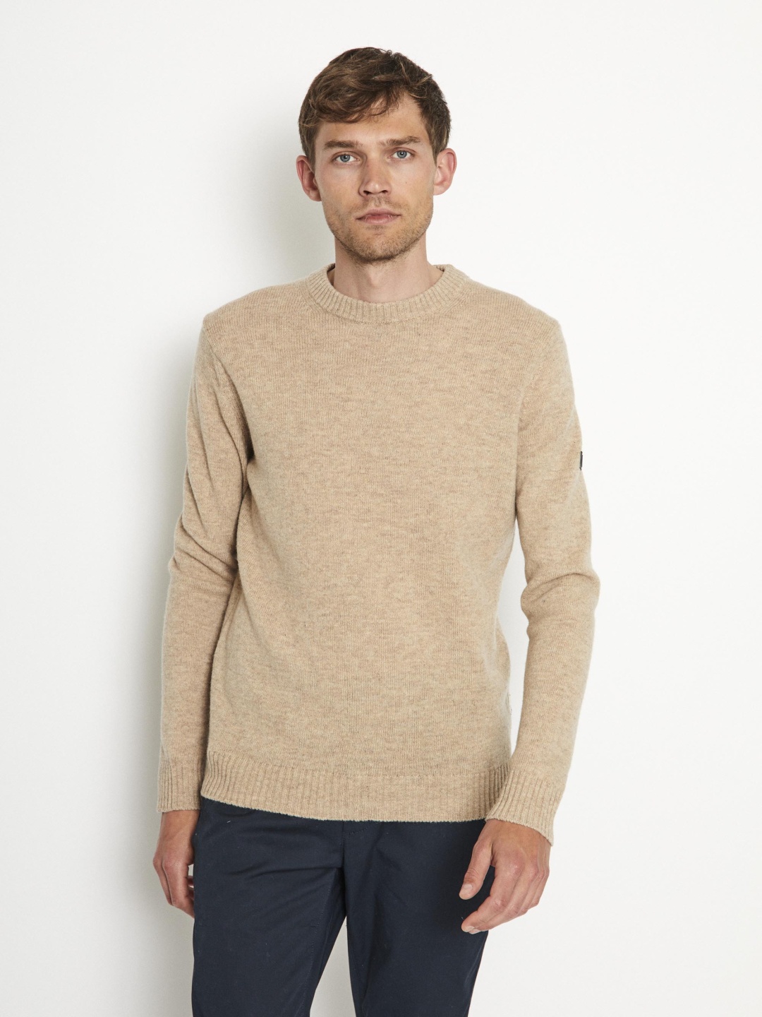 

Bruun & Stengade Round Neck Long Sleeves Pullover, Beige