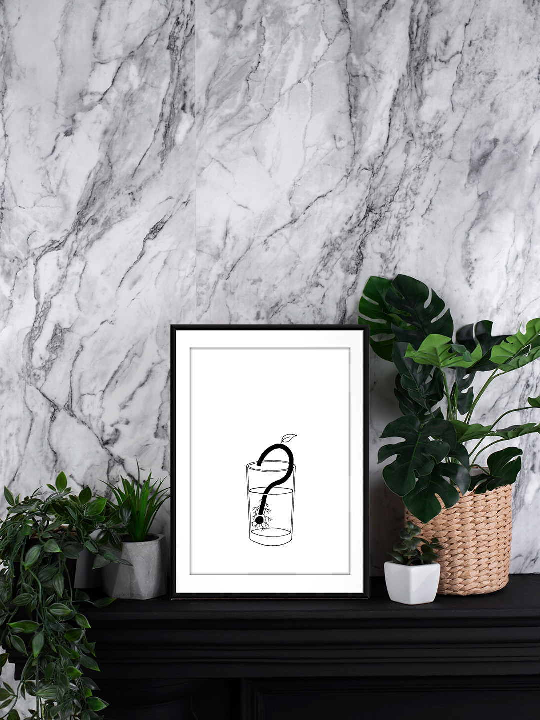

Sasimo Black & White Abstract Painting Wall Art
