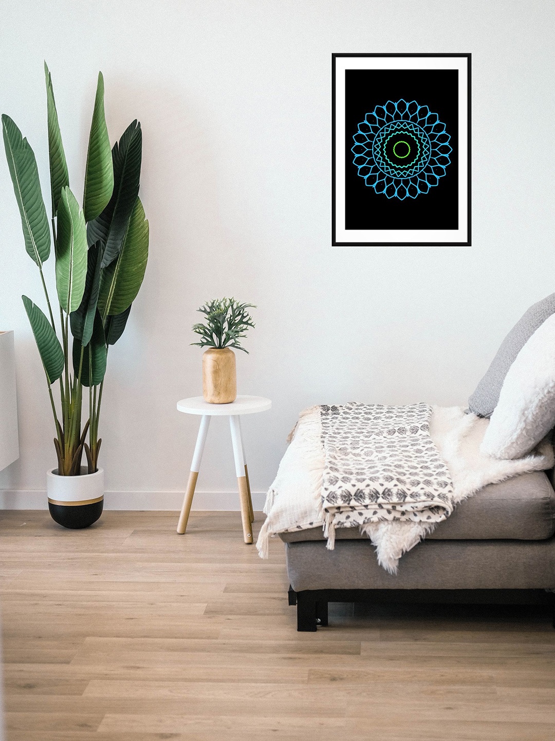 

Sasimo Mandala Black & Blue Mandala Patience Painting Wall Art