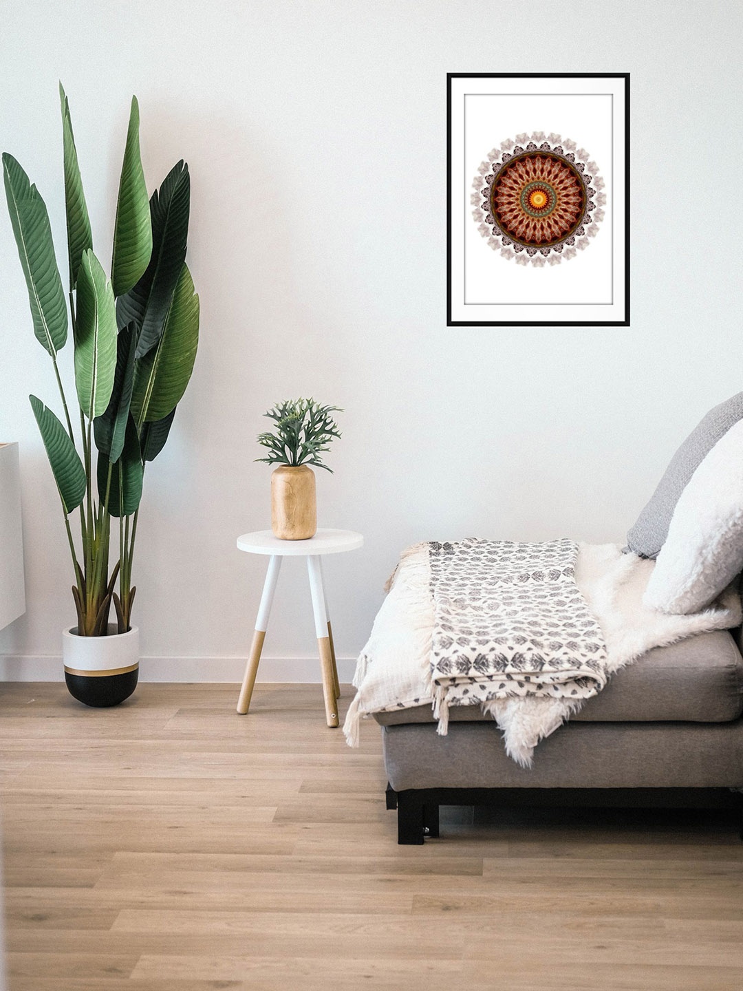 

Sasimo Mandala White & Yellow Moral values Wall Art