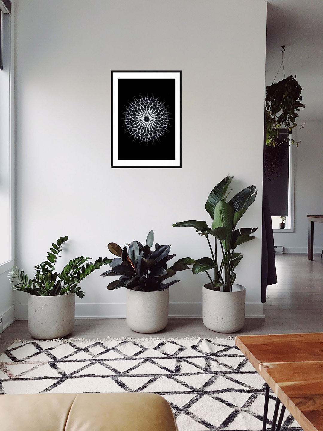 

Sasimo Mandala Black & White Courage Painting Wall Art