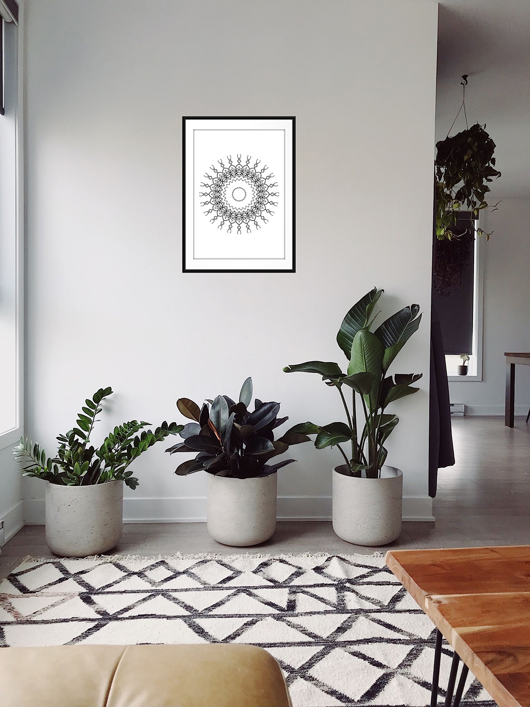

Sasimo Mandala White & Black Self Control Painting Wall Art