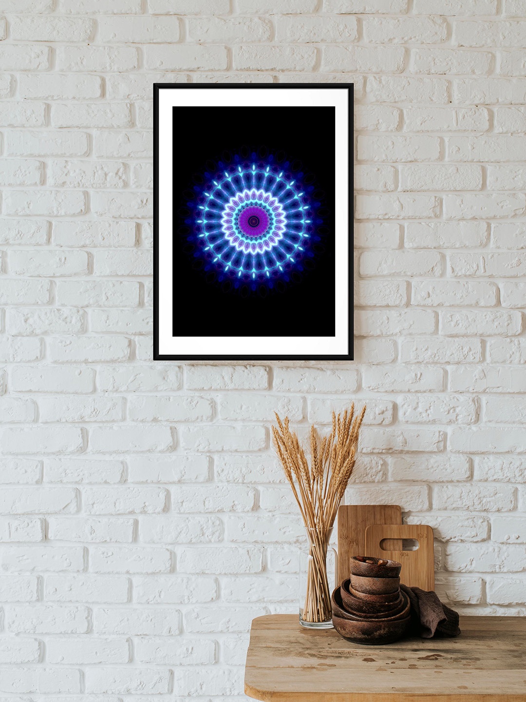 

Sasimo Mandala Blue & Black Peacefullness Wall Art