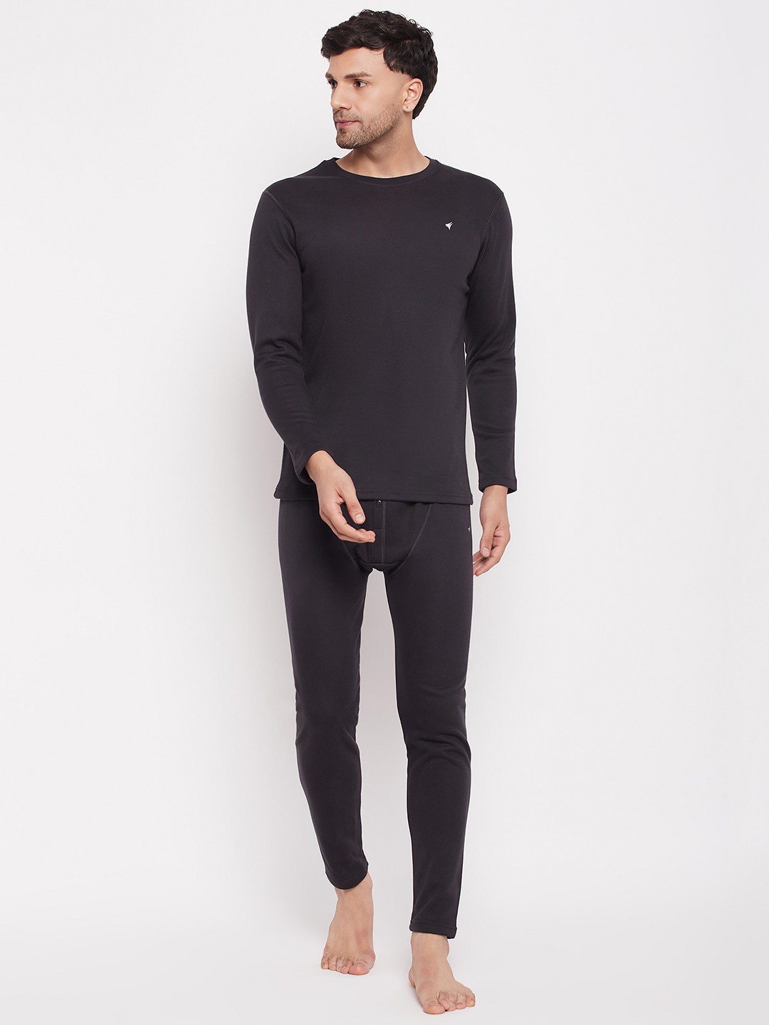 

NEVA Round Neck Cotton Rich Thermal Set, Charcoal