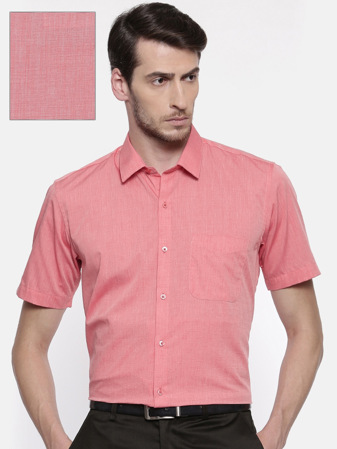 

Peter England Men Pink Nuvo Regular Fit Solid Formal Shirt
