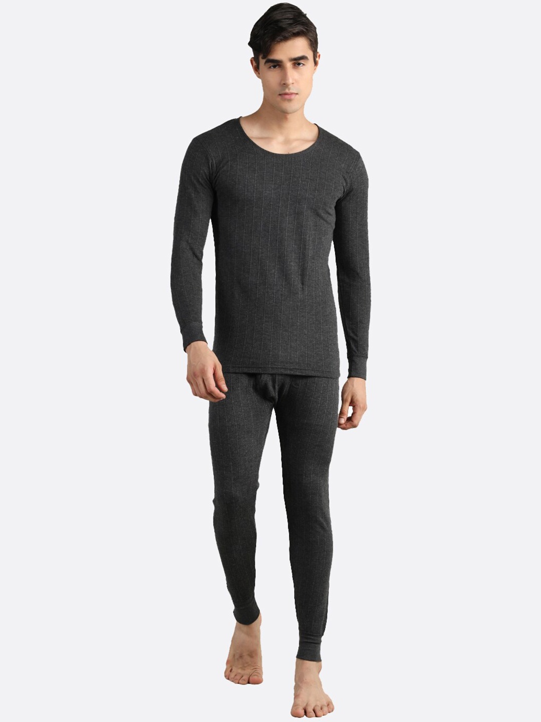 

NEVA Striped Thermal Set, Charcoal