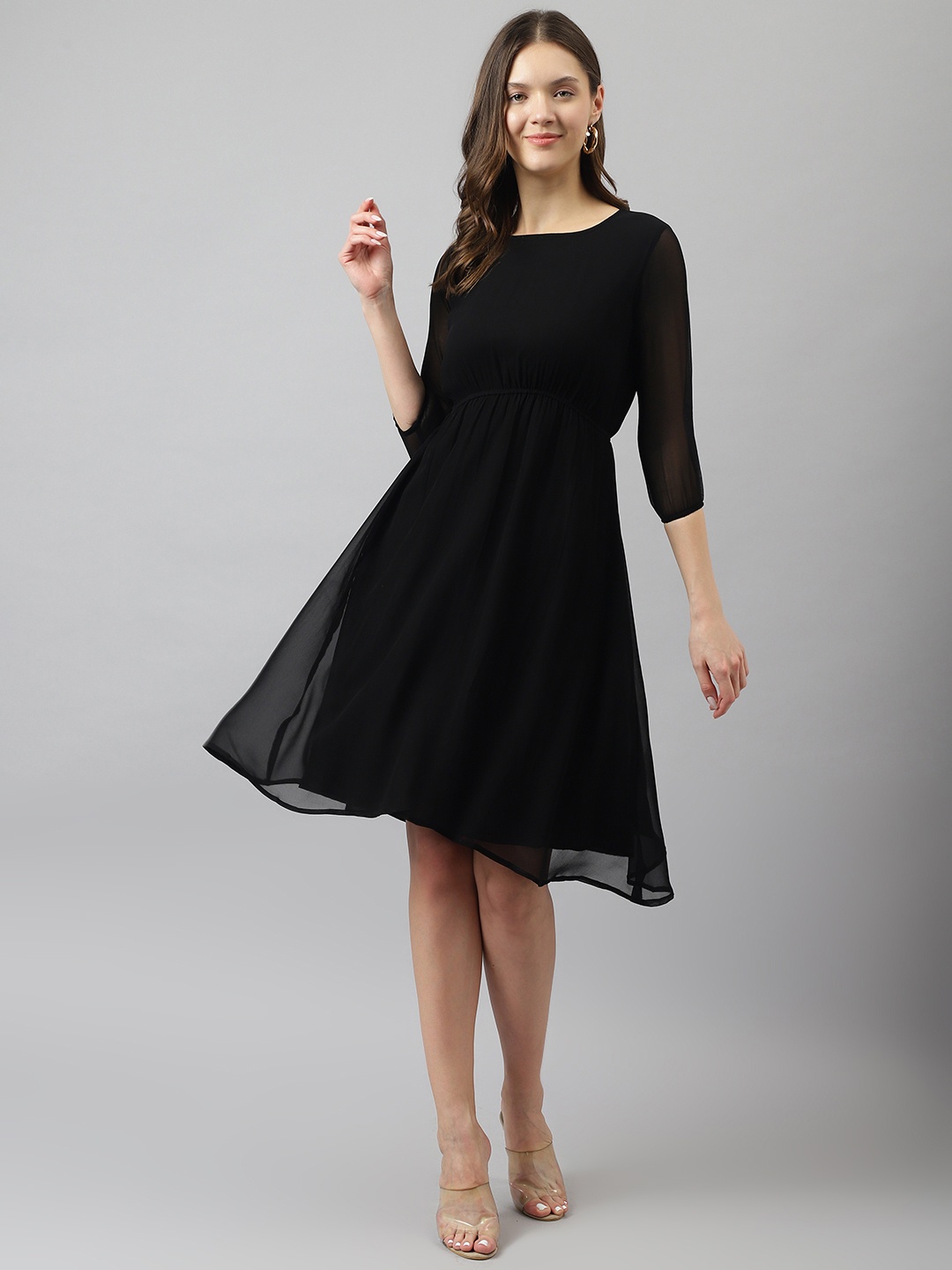 

BAESD Fit & Flare Dress, Black