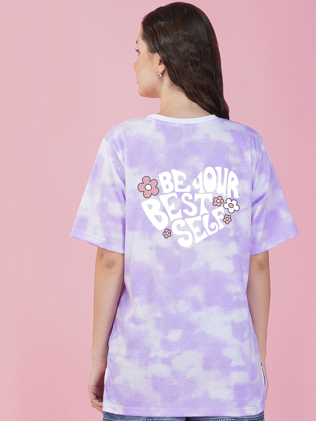 

NUSYL Tie & Dyed Boxy T-shirt, Purple