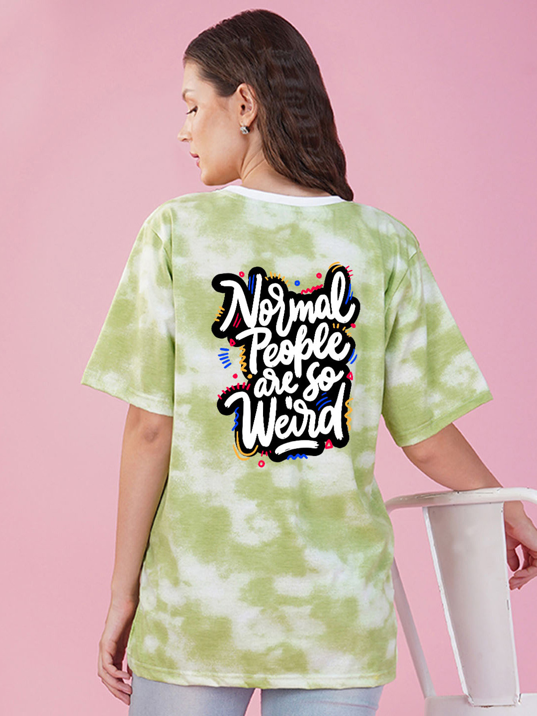 

NUSYL Tie & Dyed Cotton Boxy T-shirt, Green