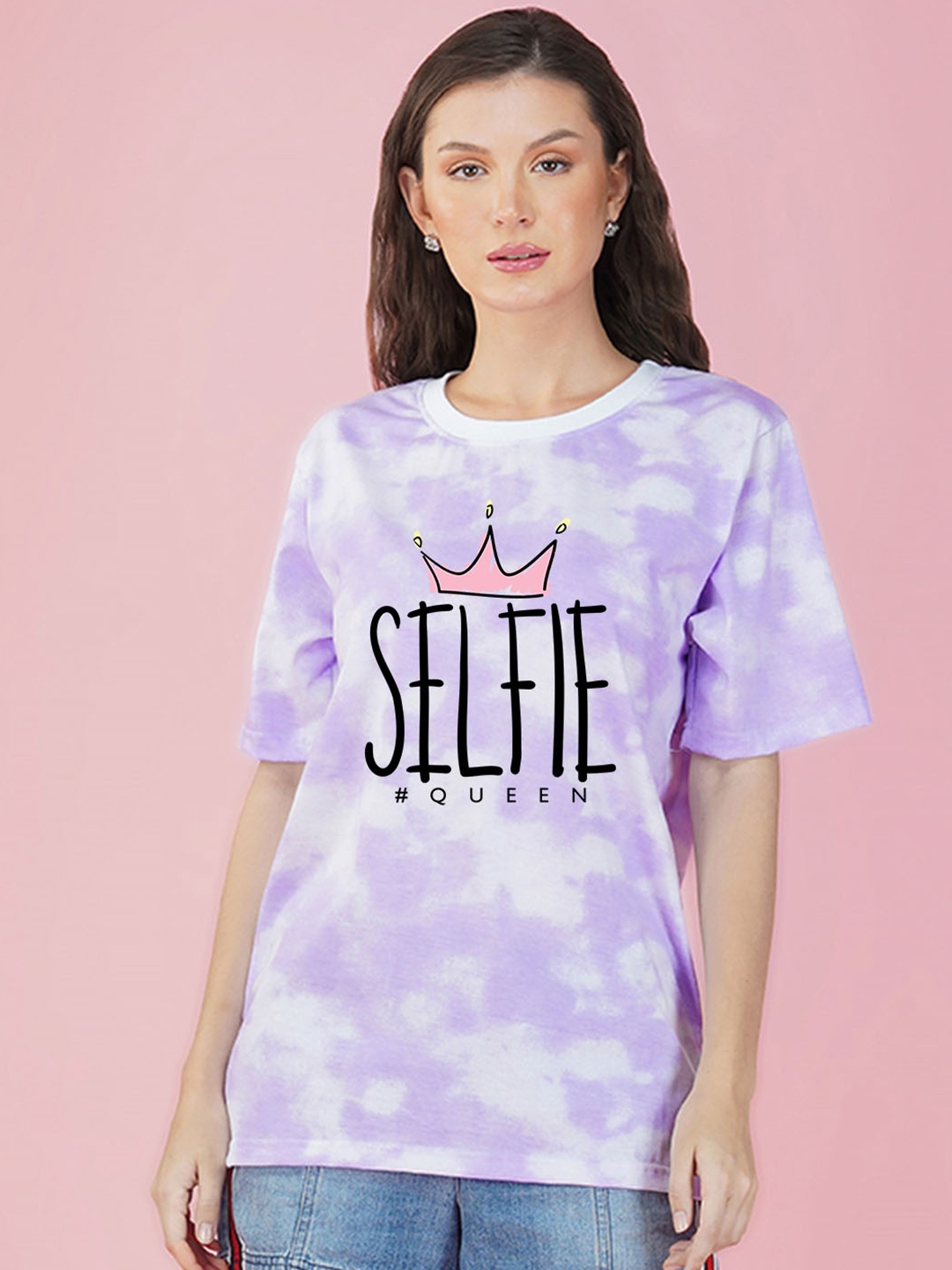 

NUSYL Tie & Dyed Boxy T-shirt, Purple
