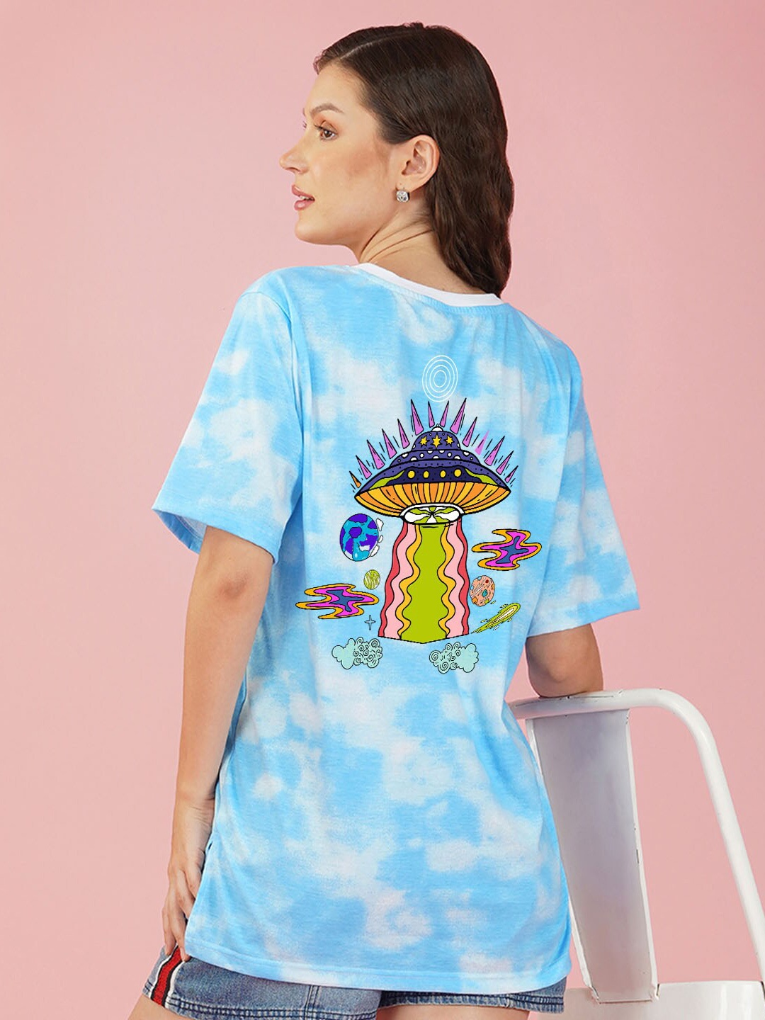 

NUSYL Tie And Dye Boxy T-shirt, Blue