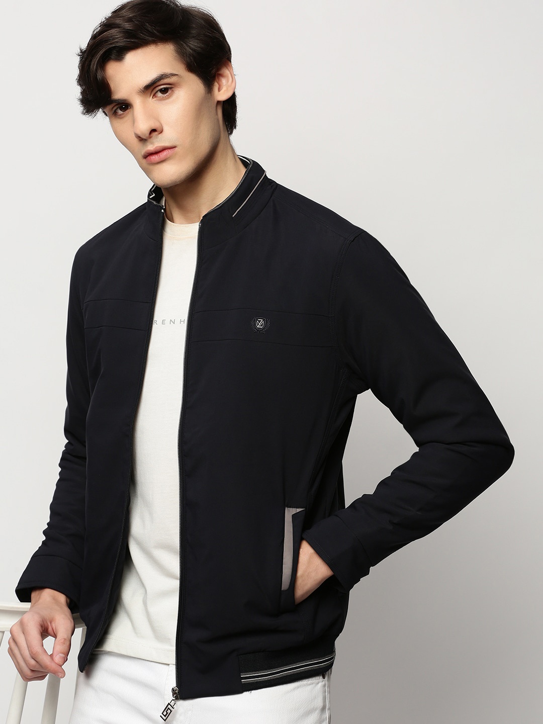 

SHOWOFF Windcheater Bomber Jackets, Navy blue