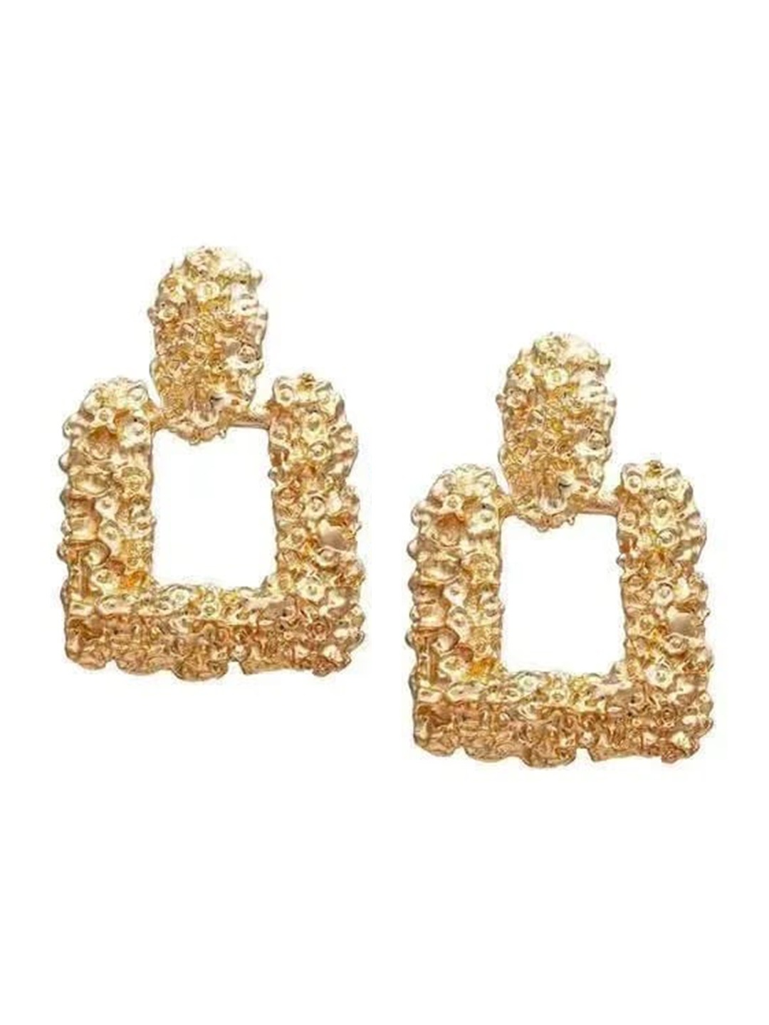 

KRYSTALZ Gold Plated Geometric Drop Earrings