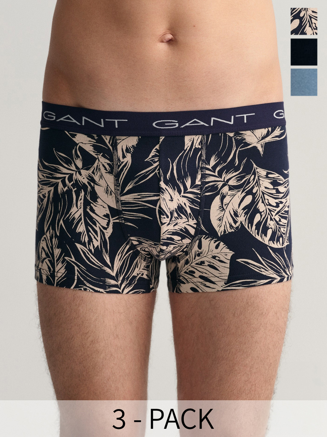 

GANT Pack Of 3 Mid Rise Soft Trunk GS23-902313043433, Blue