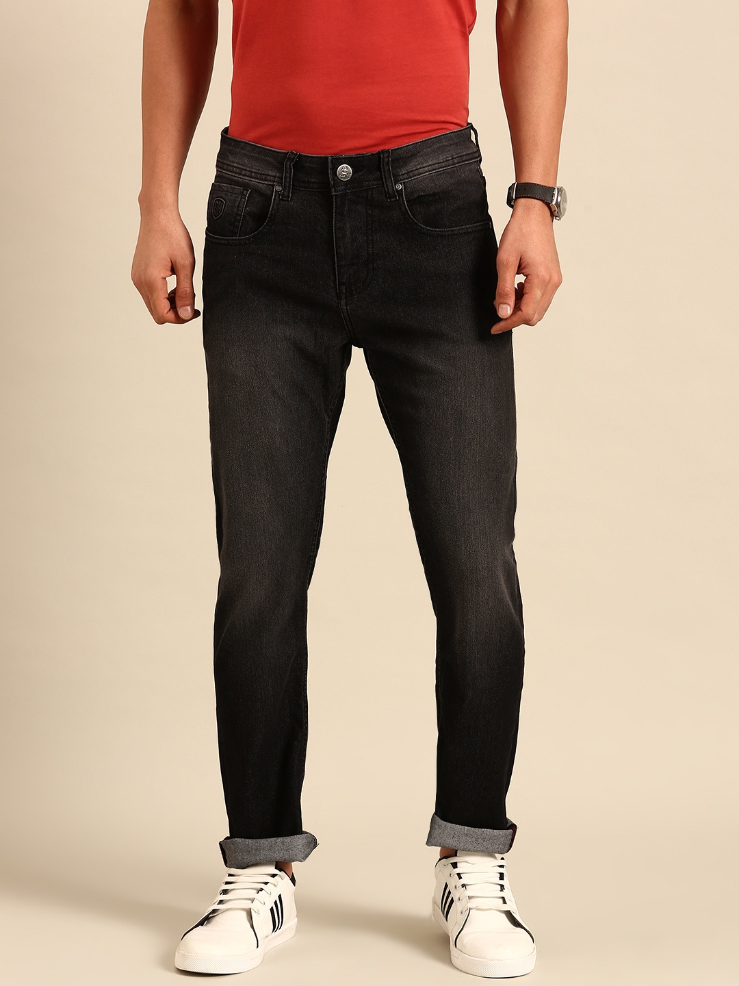 

Being Human Men Light Fade Stretchable Slim Fit Jeans, Black
