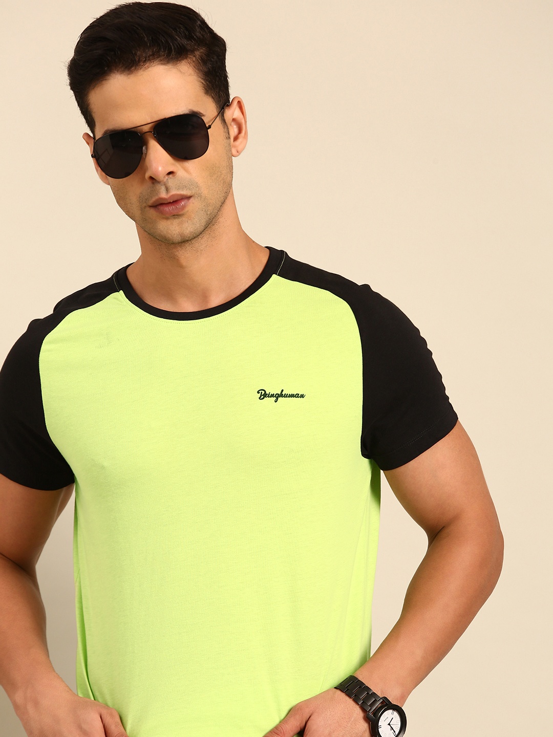 

Being Human Pure Cotton Solid Casual T-shirt, Yellow