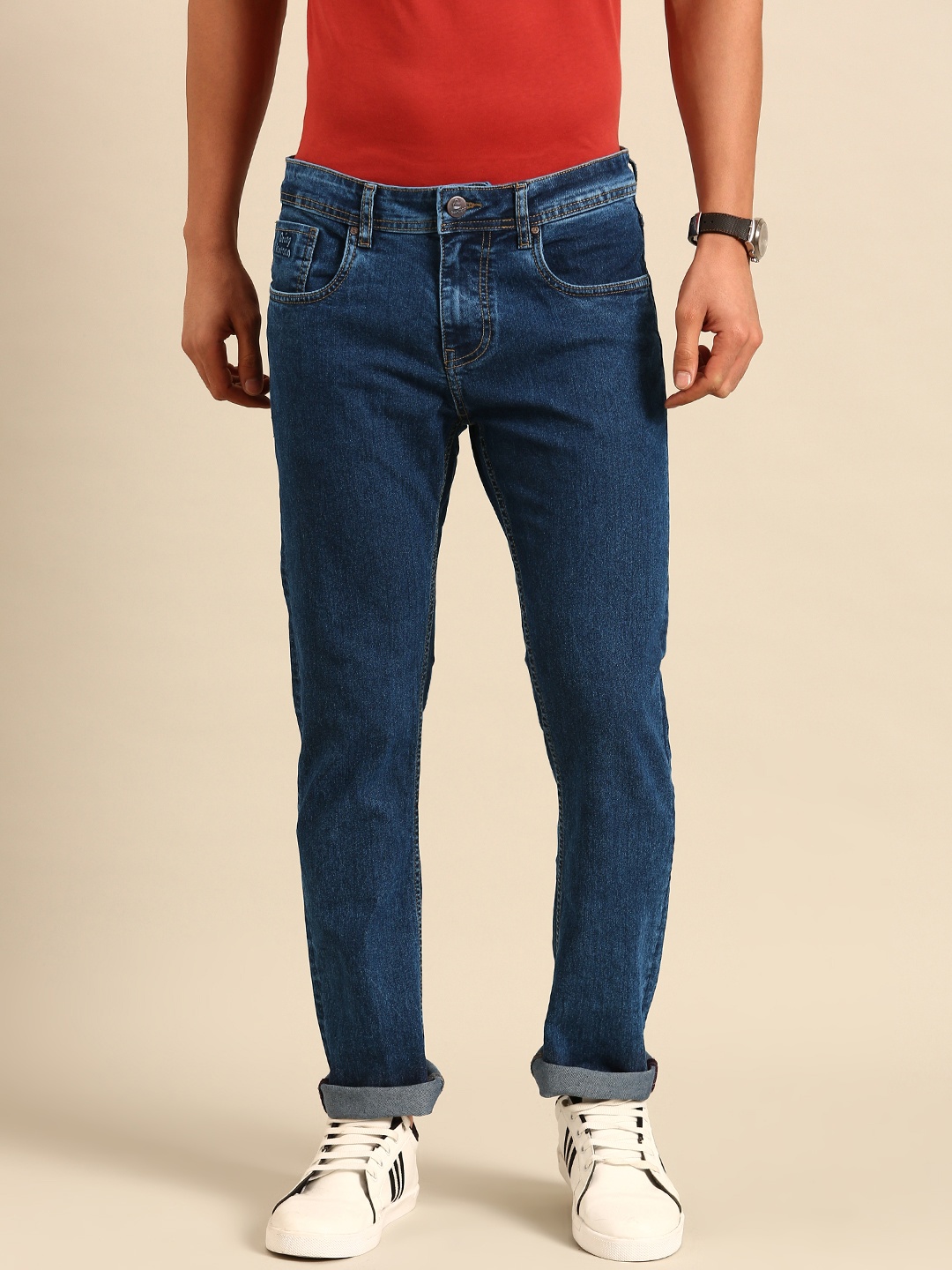 

Being Human Men Slim Fit Light Fade Stretchable Jeans, Blue