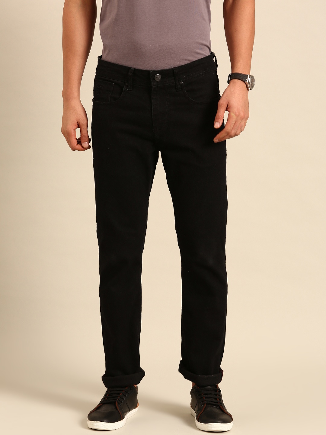 

Being Human Men Slim Fit Stretchable Jeans, Black