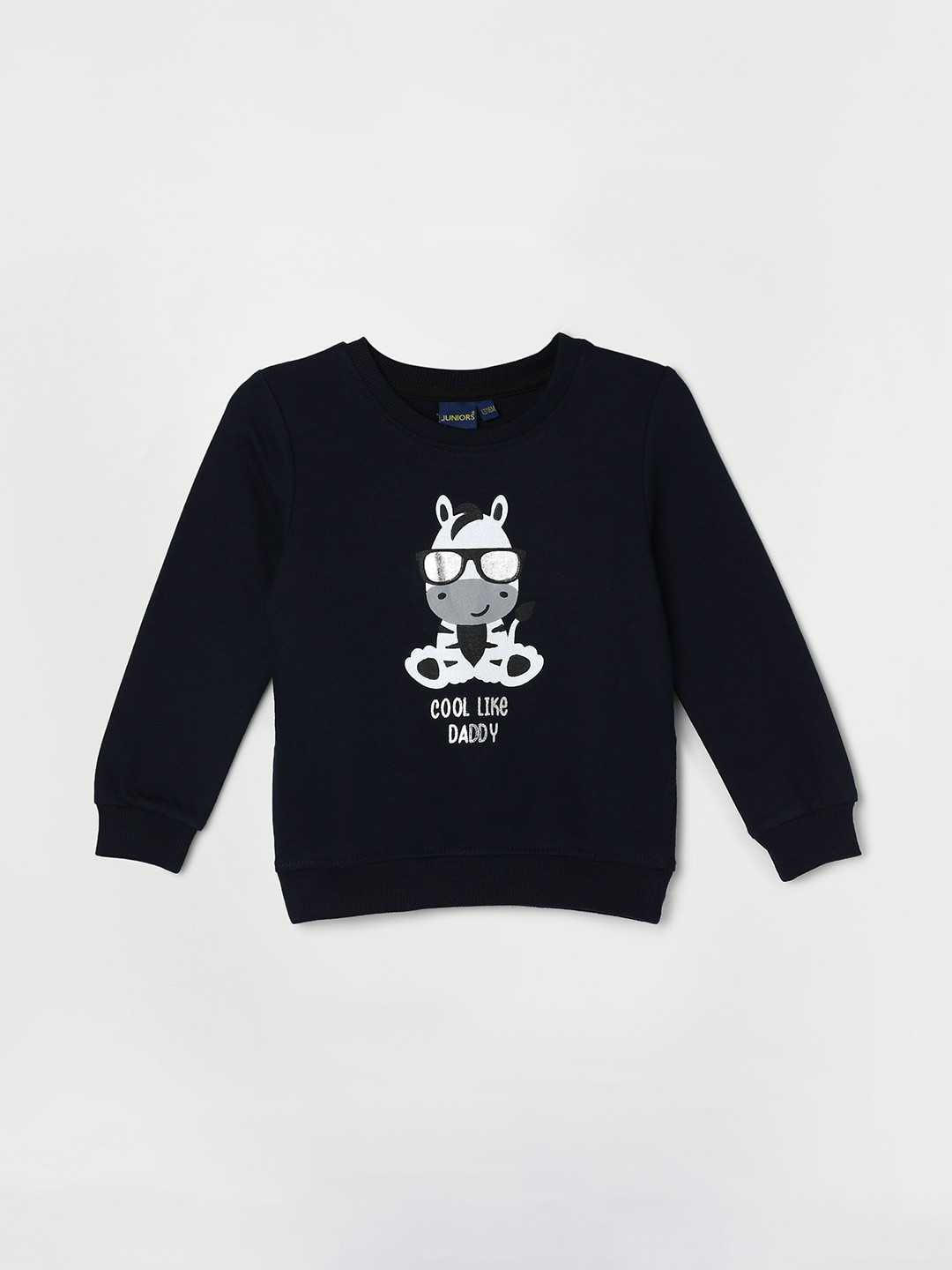 

Juniors by Lifestyle Infant Boys Graphic Printed Long Sleeves Pure Cotton Pullover, Navy blue
