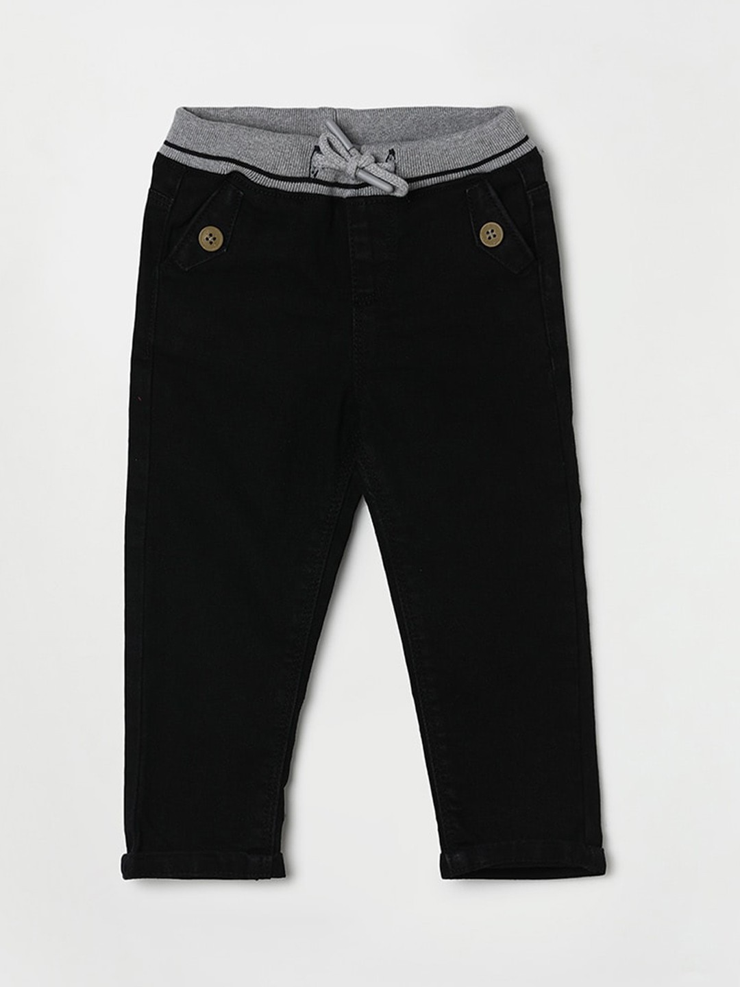 

Juniors by Lifestyle Boys Regular Fit Mid-Rise Stretchable Clean Look Jeans, Black