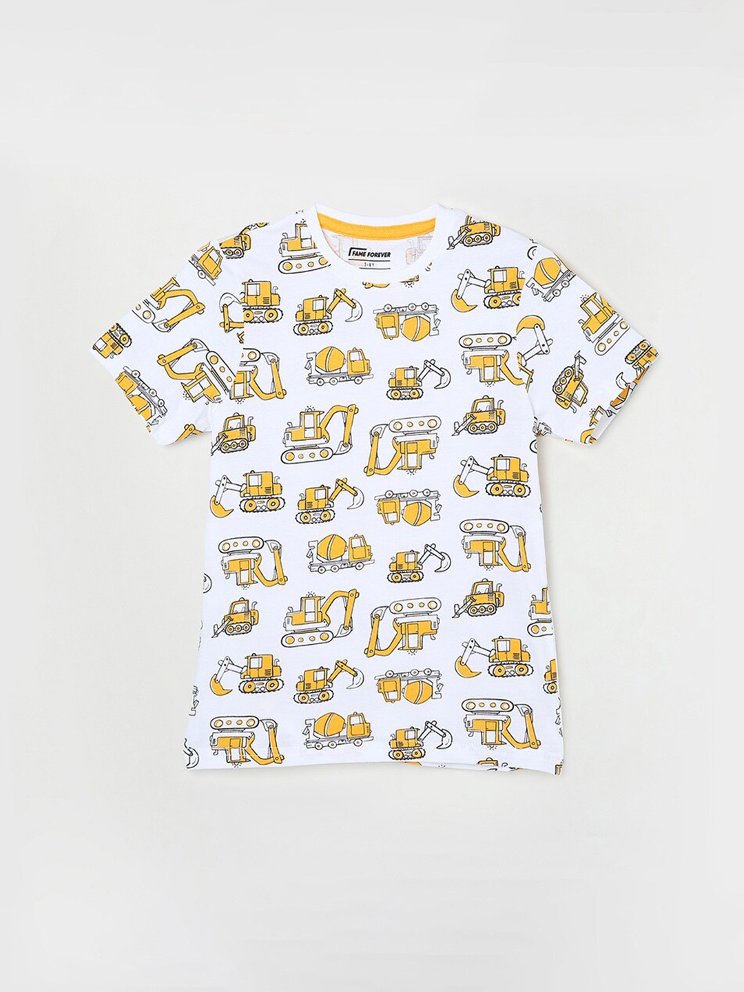 

Fame Forever by Lifestyle Boys Conversational Printed Pure Cotton T-shirt, White