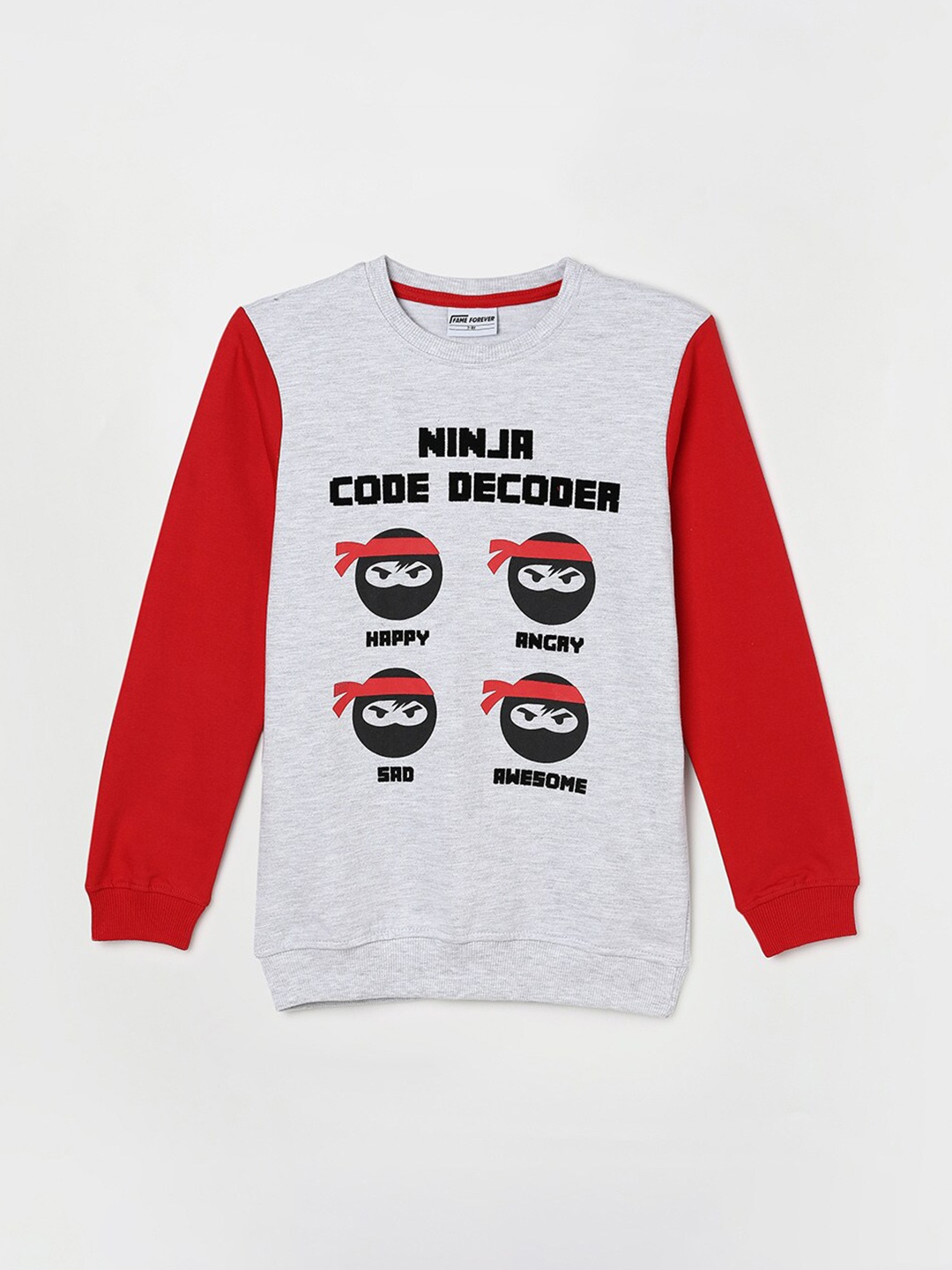 

Fame Forever by Lifestyle Boys Graphic Printed Sweatshirt, Grey