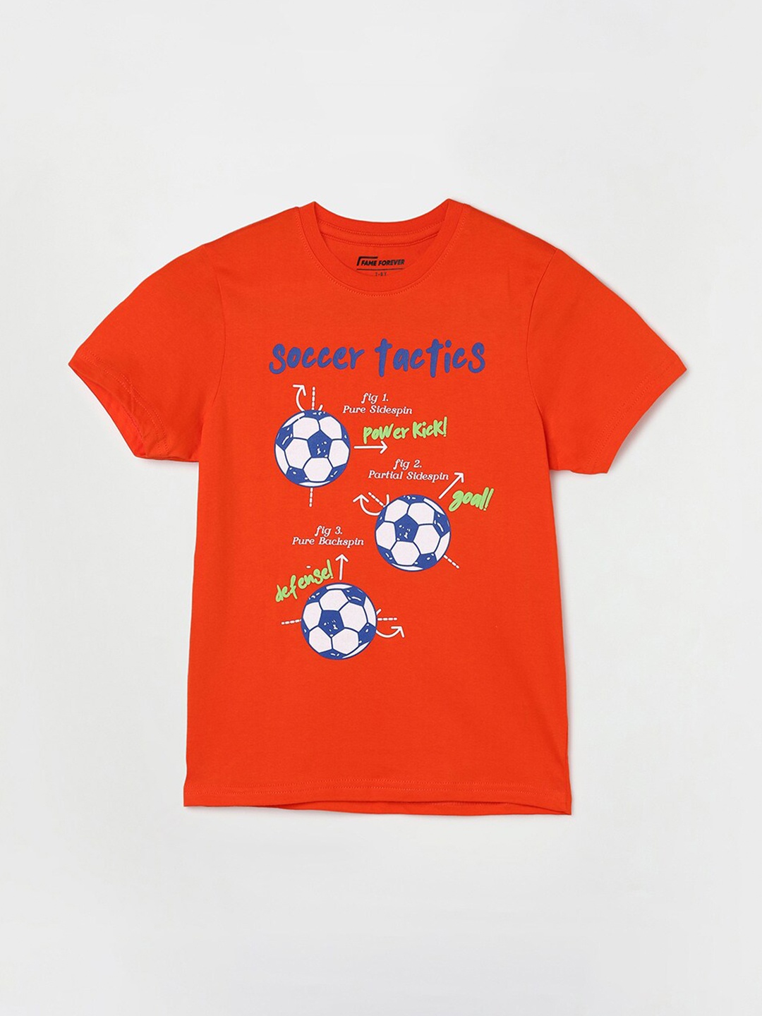 

Fame Forever by Lifestyle Boys Typography Printed Cotton T-shirt, Orange