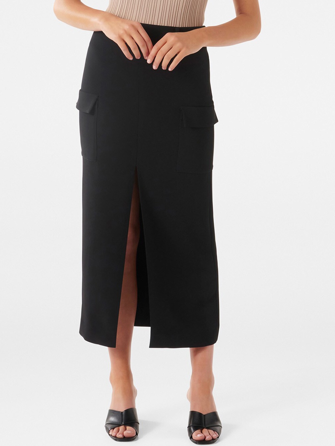 

Forever New Straight Midi Length Skirts, Black