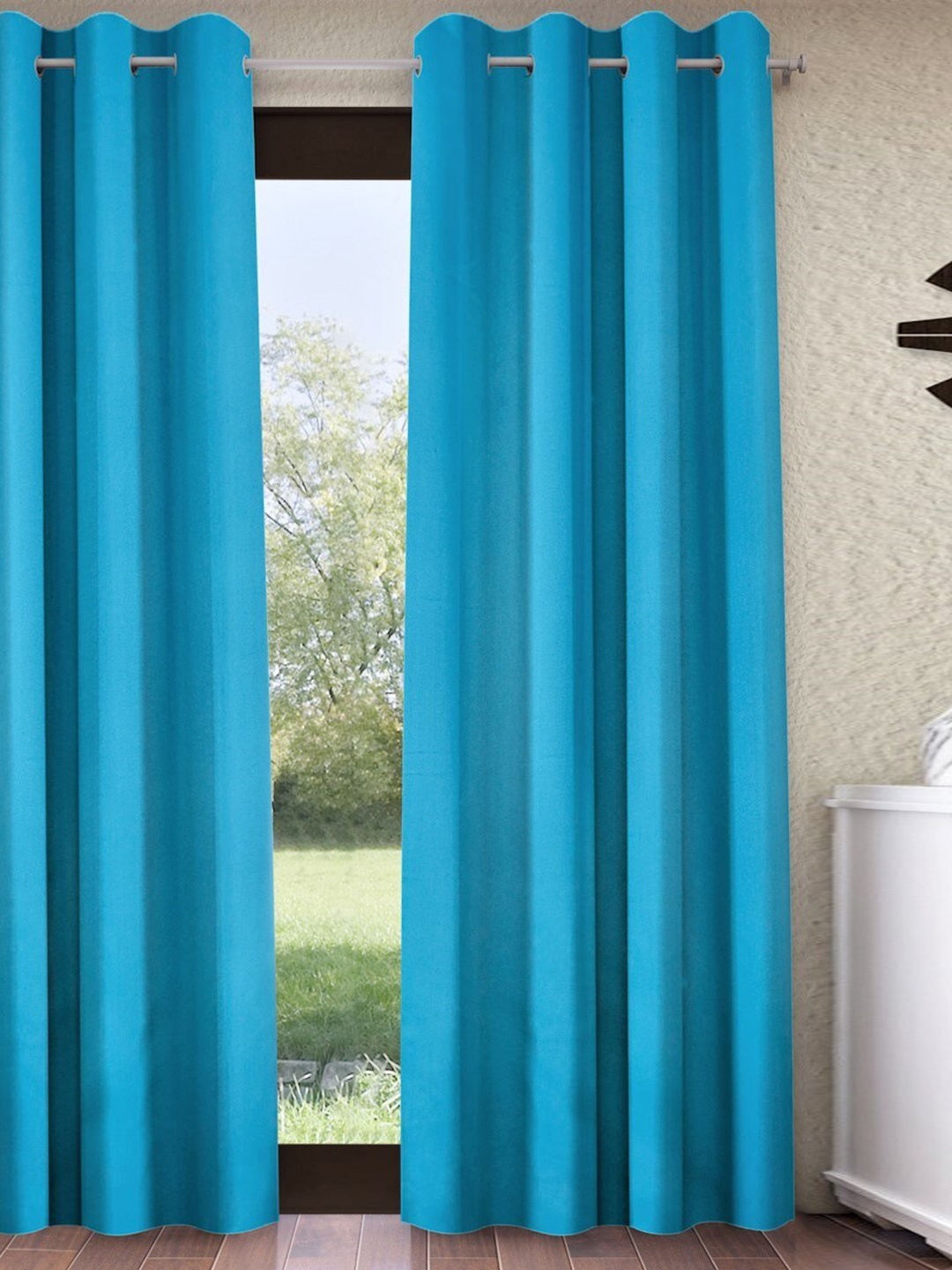 

Fashion String Turquoise Blue Black Out Door Curtain