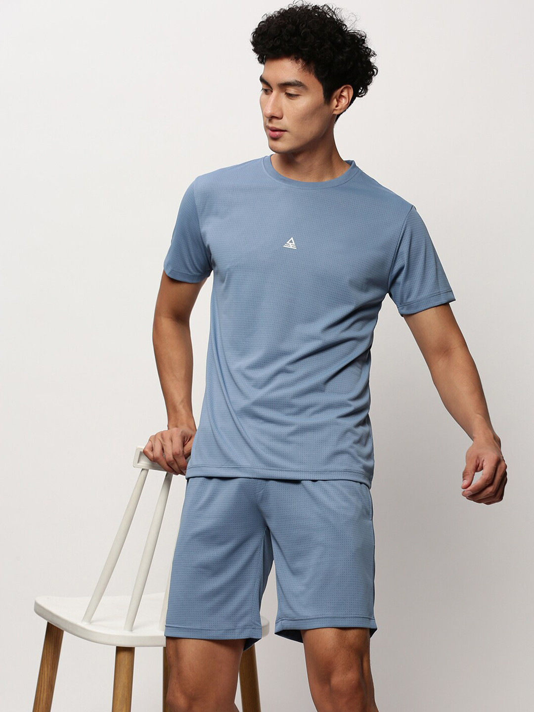 

SHOWOFF Round Neck Short Sleeves T-Shirt & Shorts, Blue