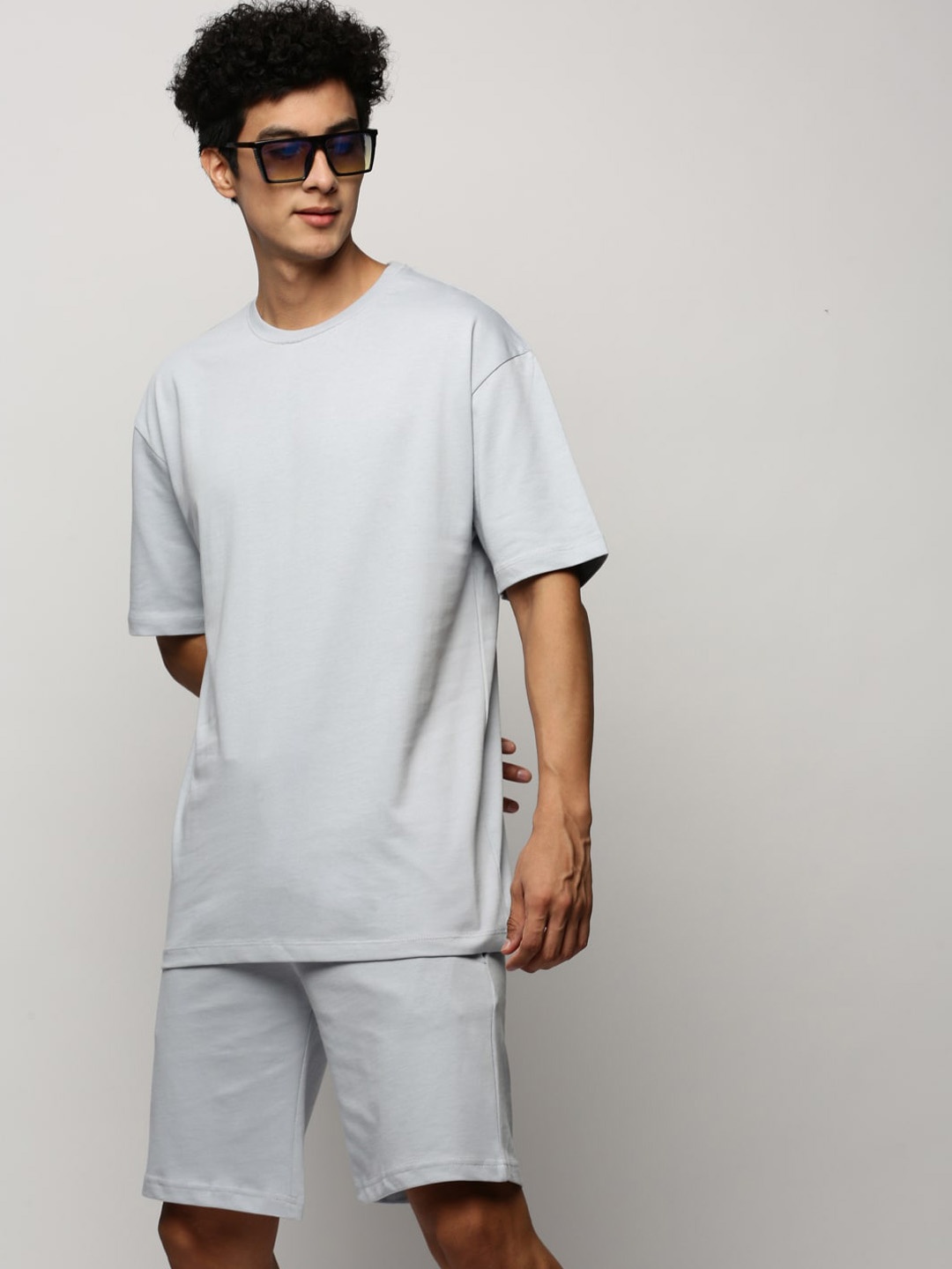 

SHOWOFF Men T-Shirt & Shorts Co-Ords, Blue