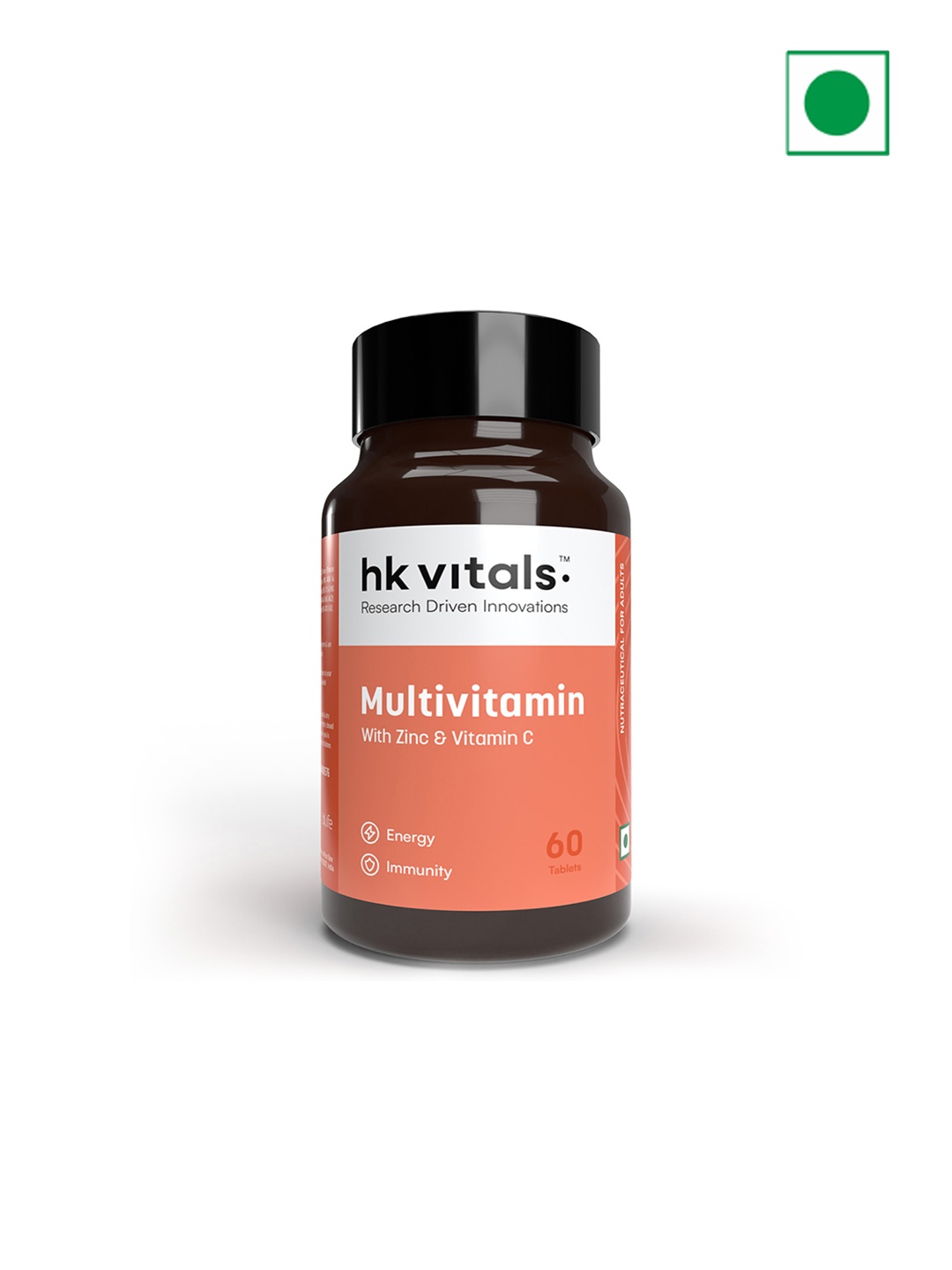 

HK VITALS Multivitamin Tablets with Soya Protein Hydrolysate & Panax Ginseng - 60 Tablets, White