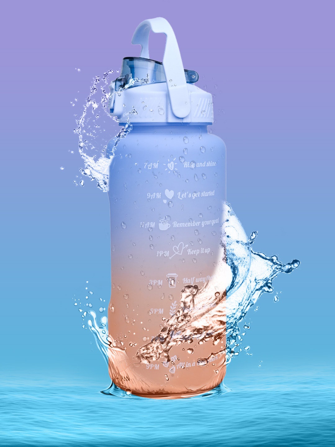 

MARKET99 Blue & Orange Leak Proof Water Bottle - 2 L