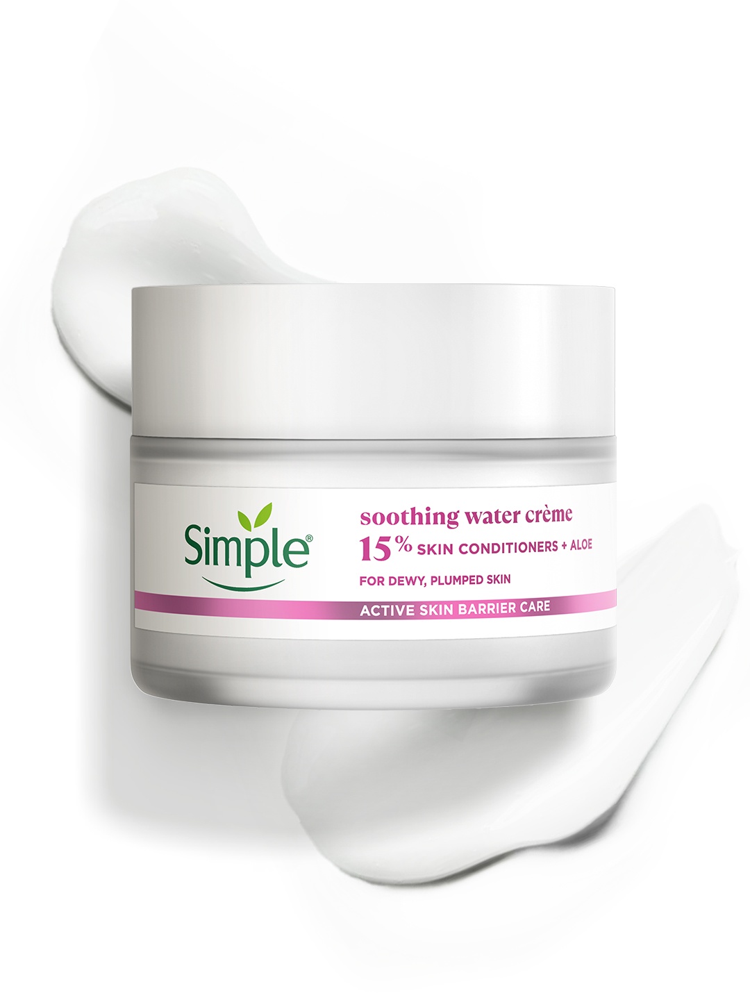 

Simple Active Skin Barrier Care Soothing Water Creme with Ceramide Boosters & Aloe - 40g, White