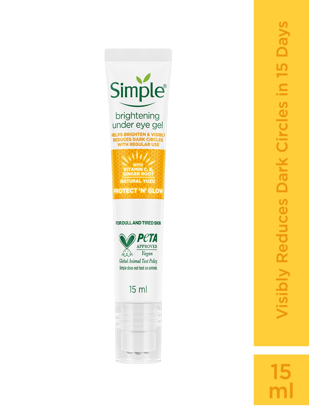 

Simple Protect N Glow Vitamin C Brightening Under Eye Gel with Natural Yuzu - 15ml, White