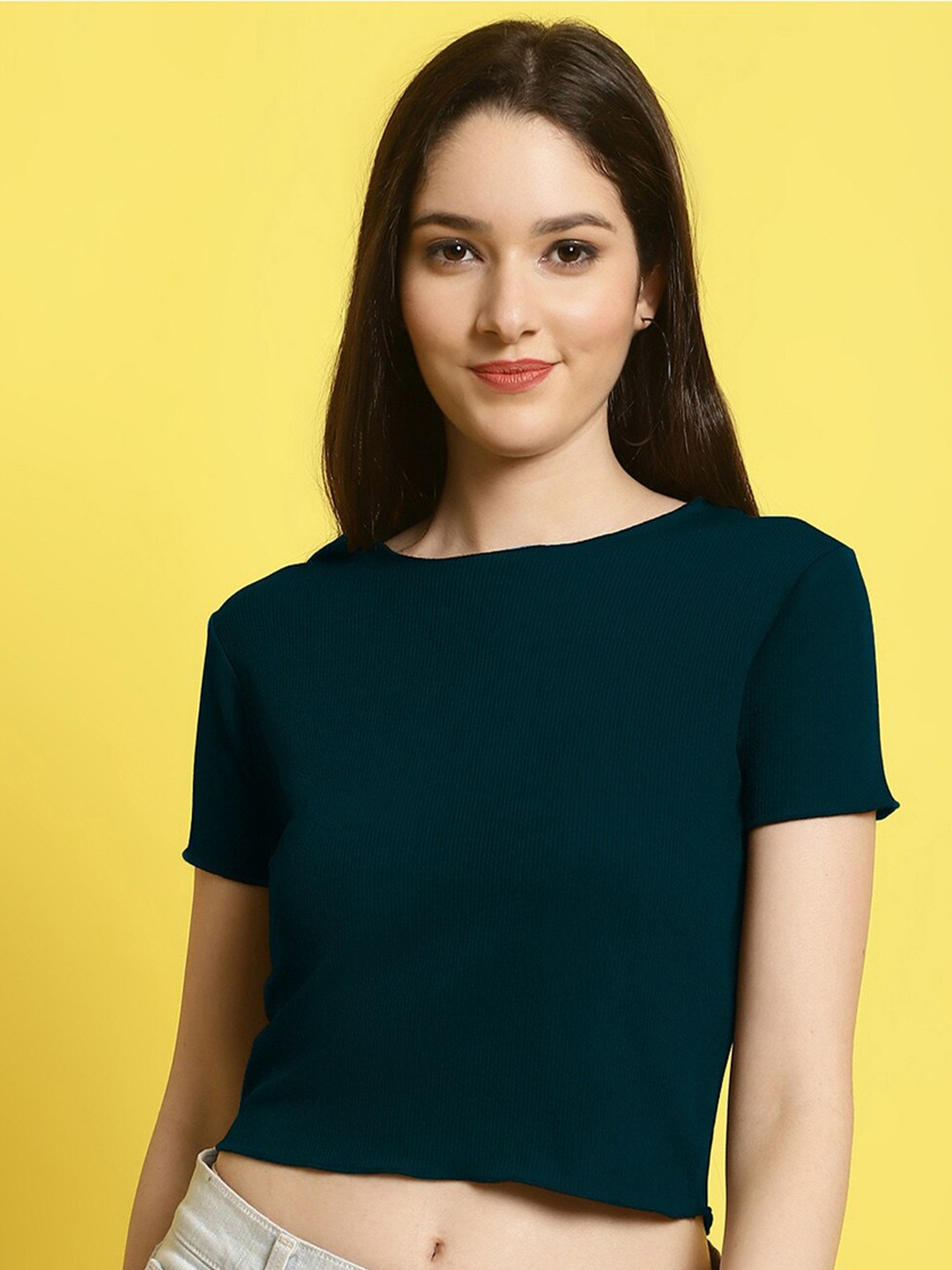

Fabflee Boat Neck Regular Top, Green