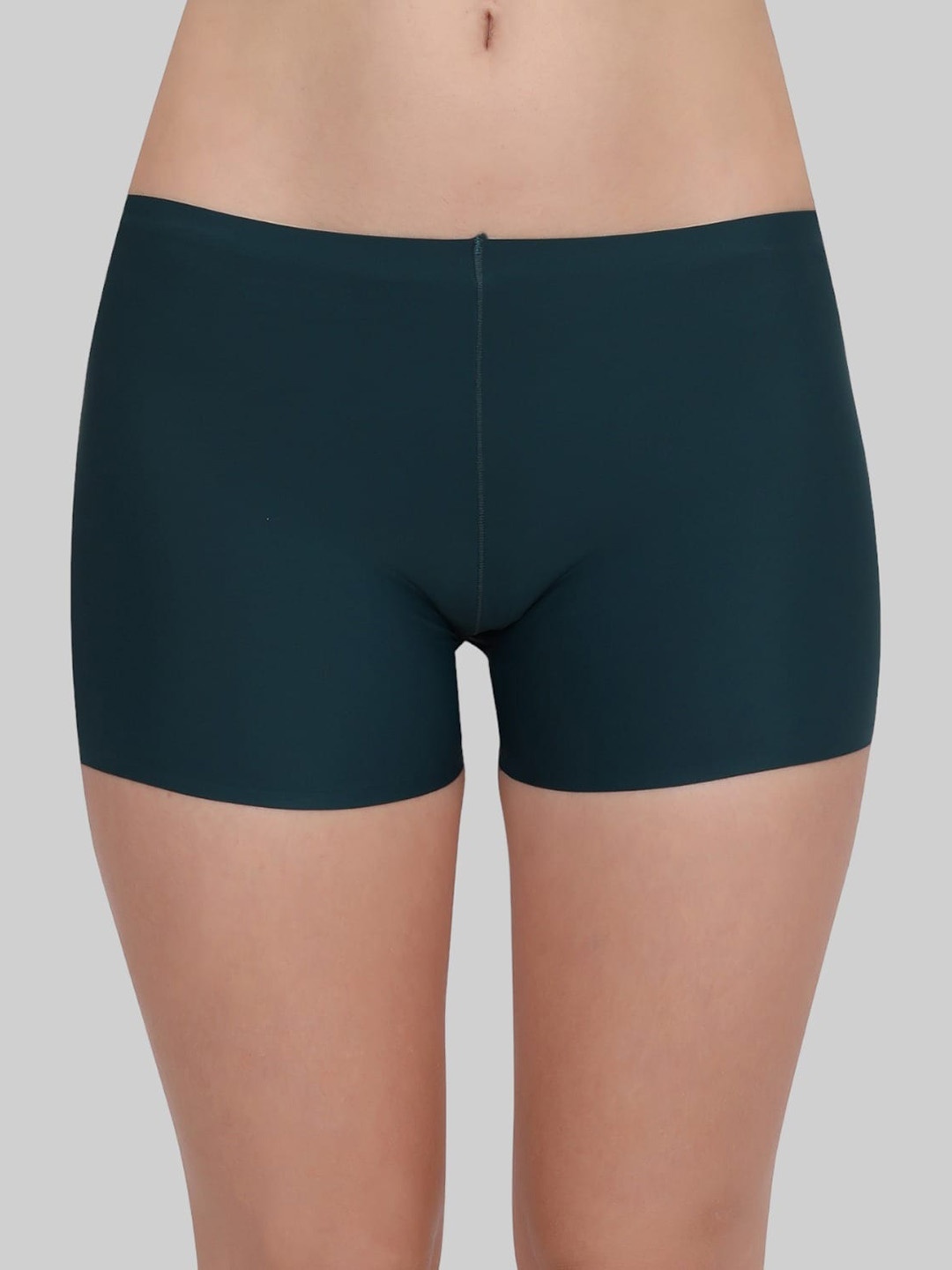 

PLUMBURY Mid-Rise Seamless Boy Shorts Breif, Green