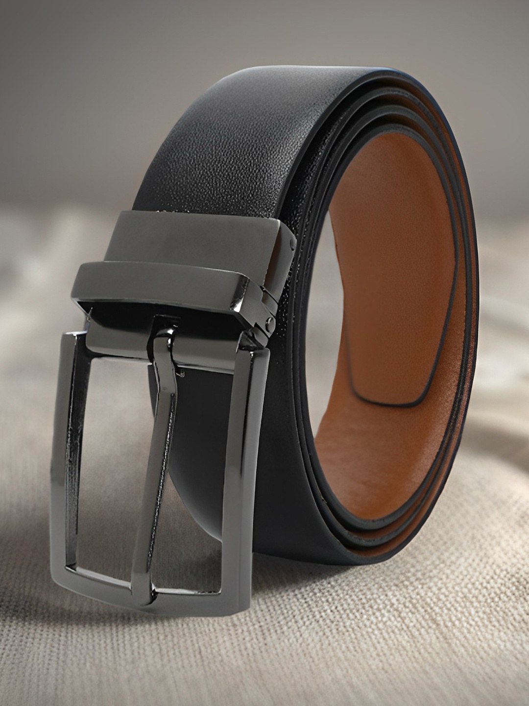 

INVICTUS Men Leather Reversible Formal Belt, Black