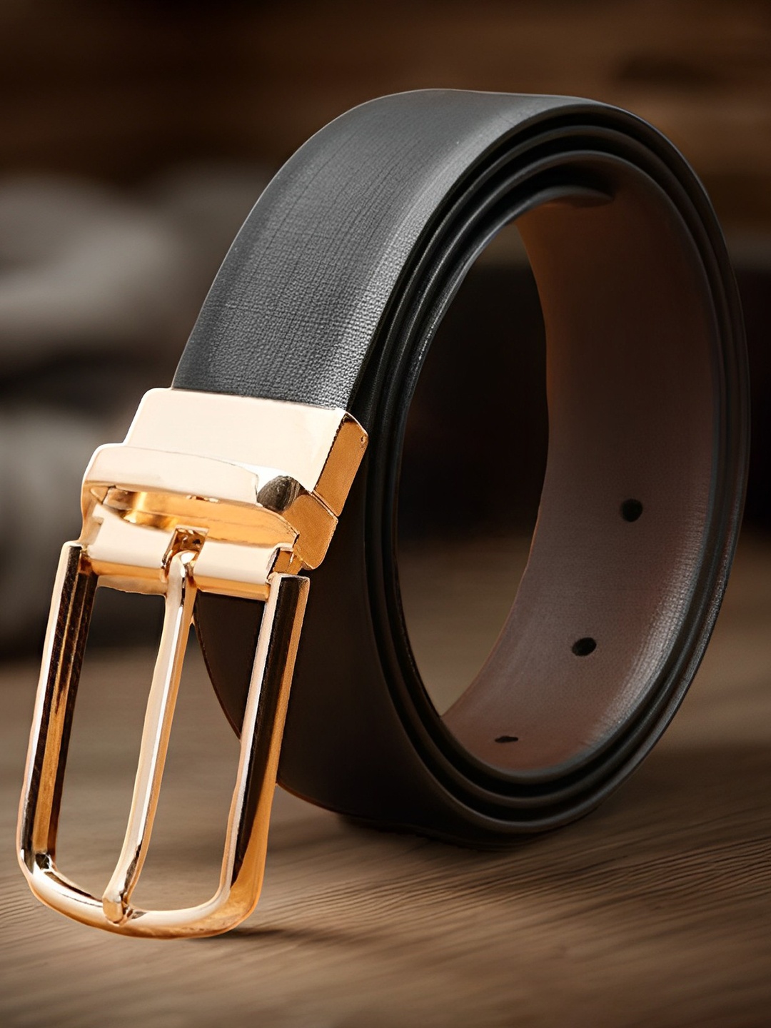 

INVICTUS Men Leather Reversible Formal Belt, Black
