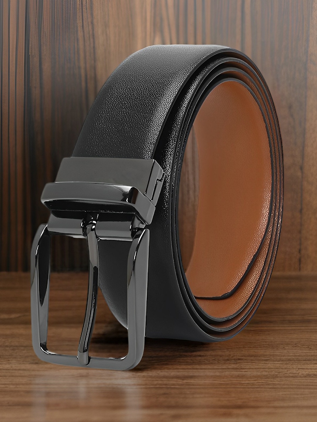 

INVICTUS Men Leather Reversible Formal Belt, Black