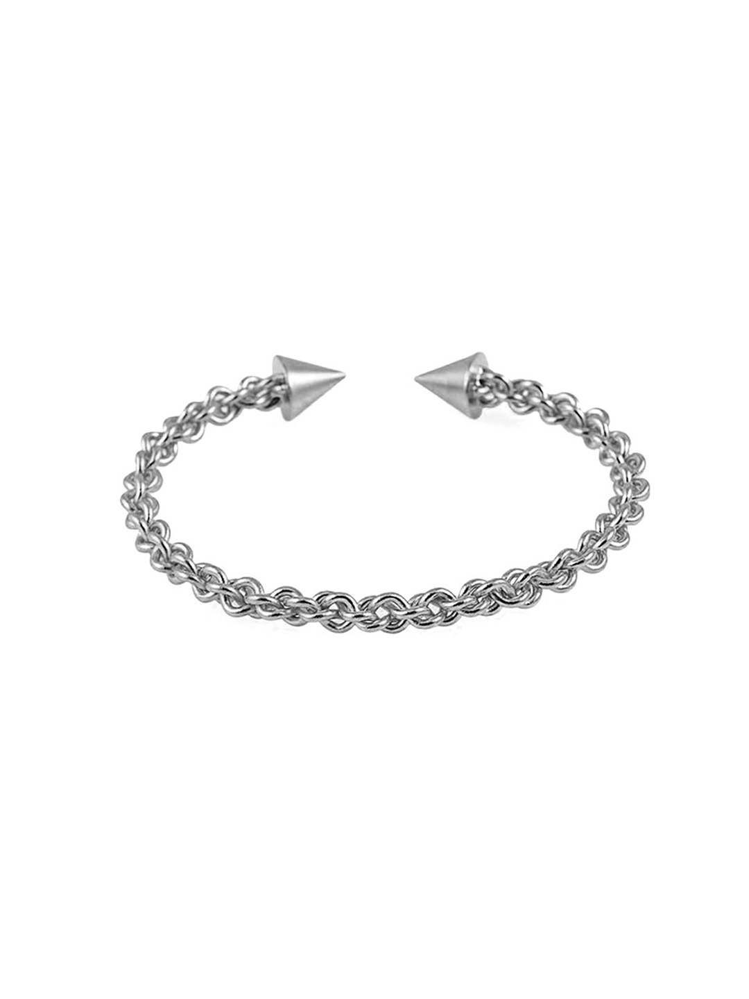 

ZIVOM Brass Silver-Plated Cuff Bracelet