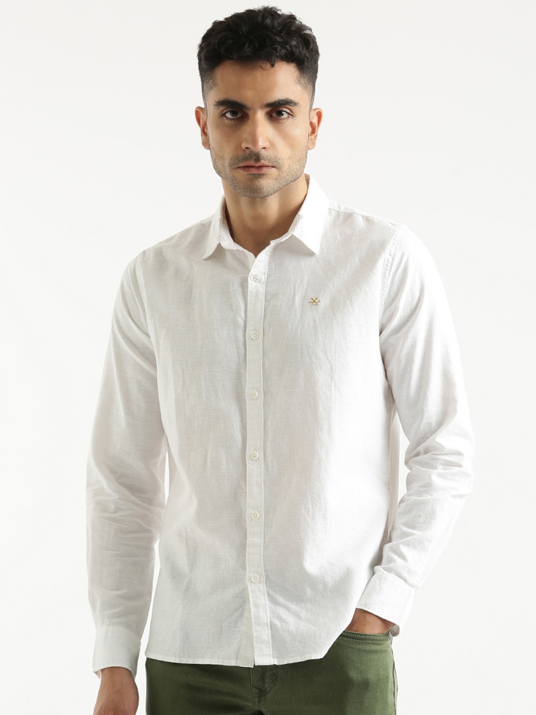 

WROGN Custom Opaque Cotton Casual Shirt, White