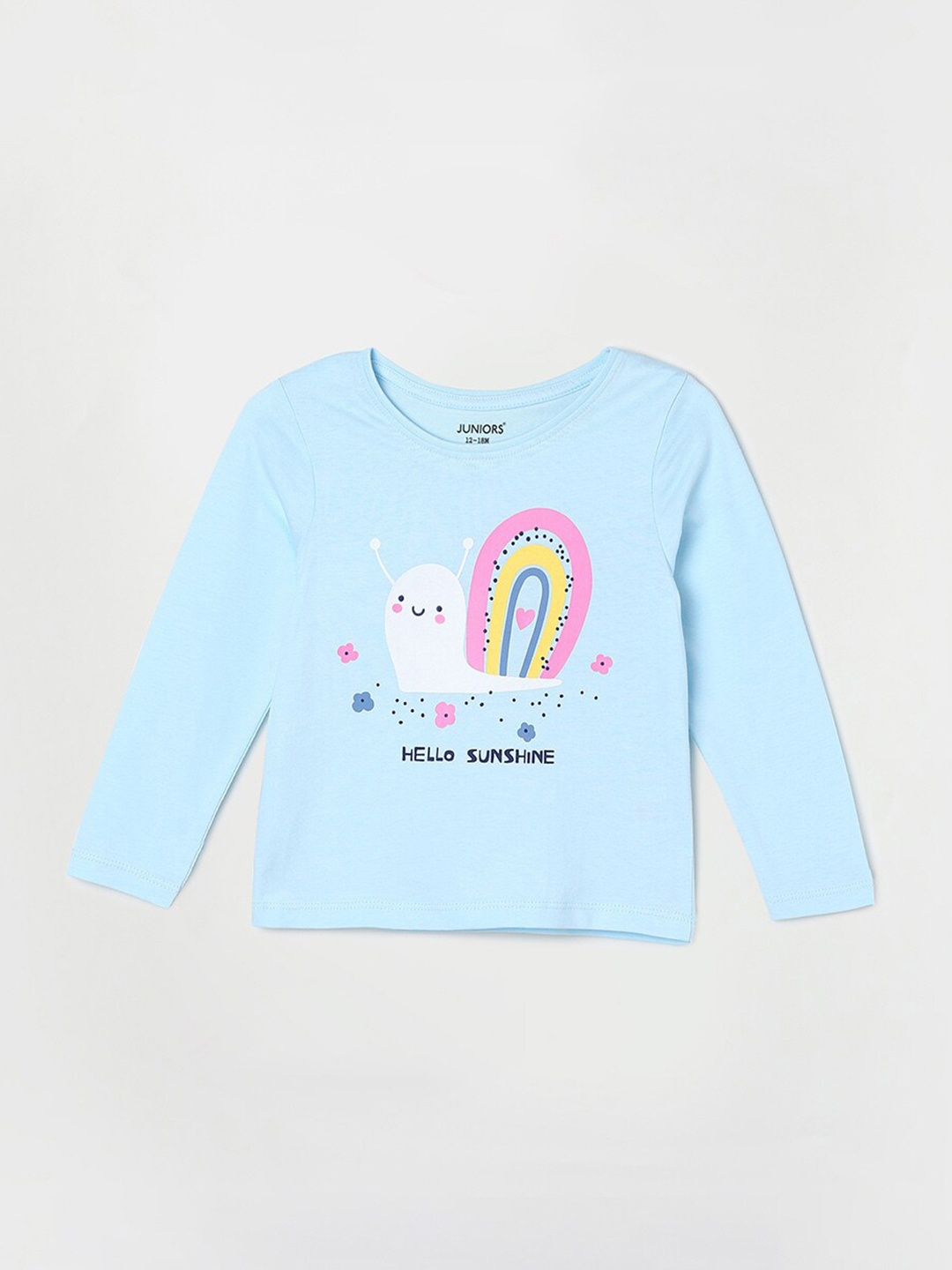 

Juniors by Lifestyle Girls Graphic Printed Pure Cotton T-shirt, Blue