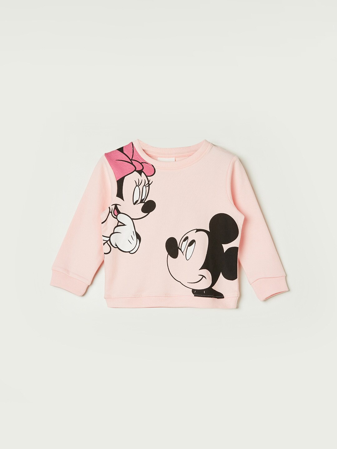 

Juniors by Lifestyle Infant Girls Mickey & Minnie Printed Pure Cotton Pullover, Peach