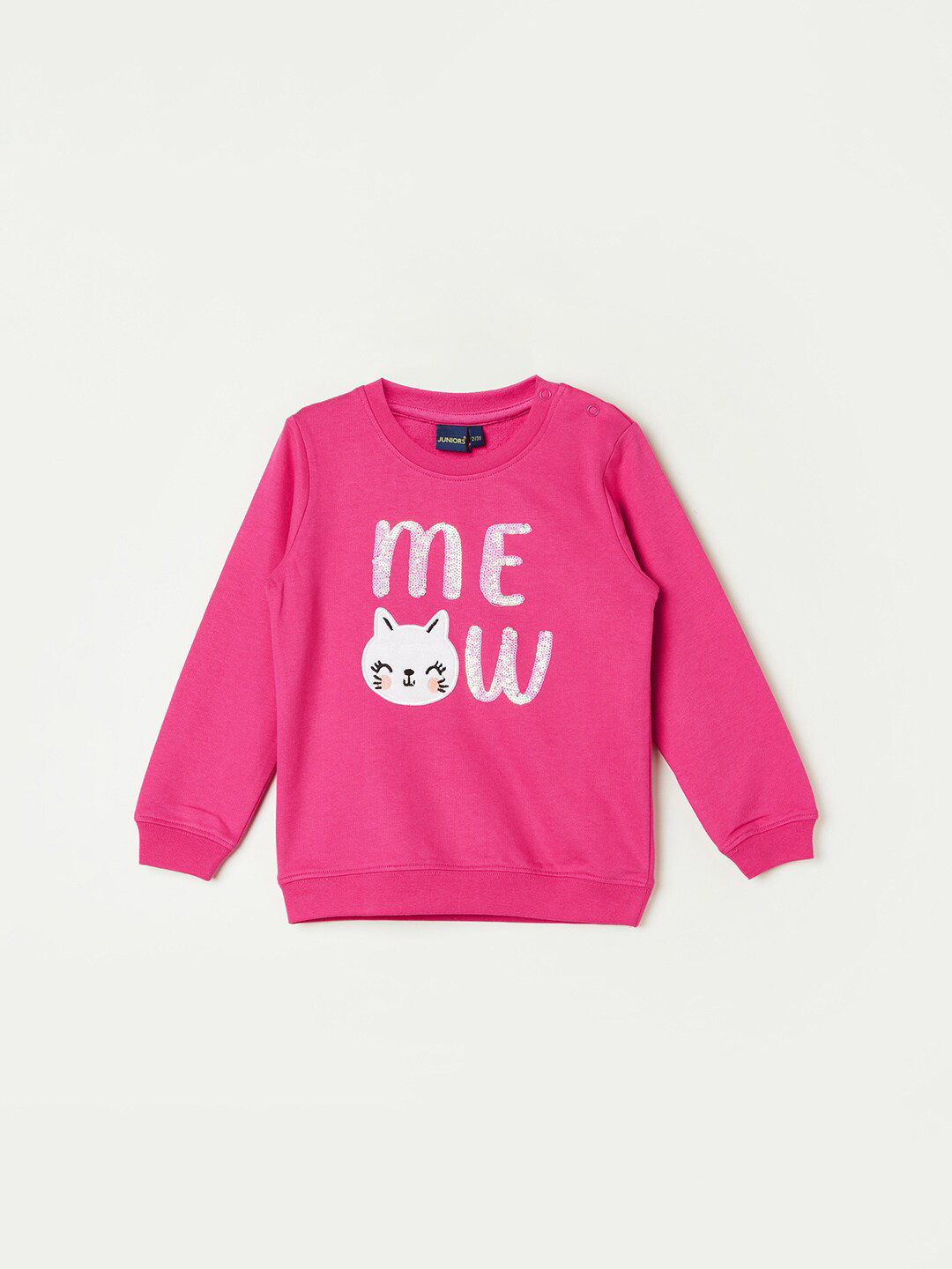

Juniors by Lifestyle Girls Hello Kitty Printed Long Sleeves Pure Cotton Pullover, Pink