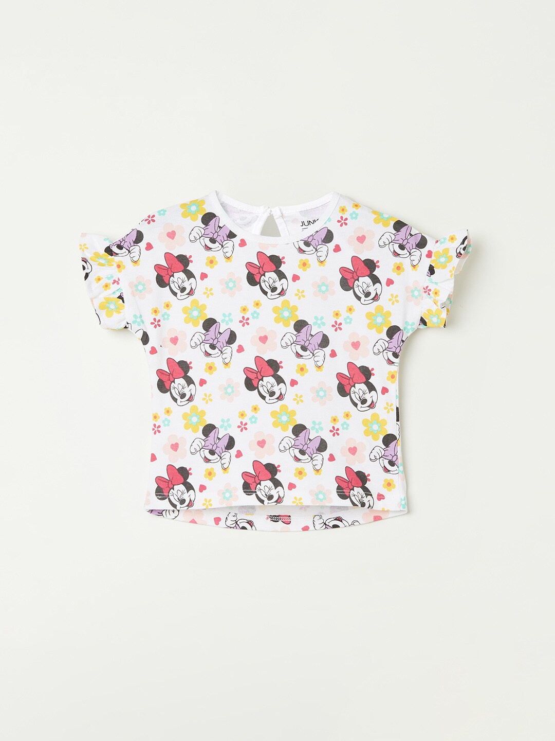 

Juniors by Lifestyle Girls Mickey Mouse Printed Pure Cotton T-shirt, White