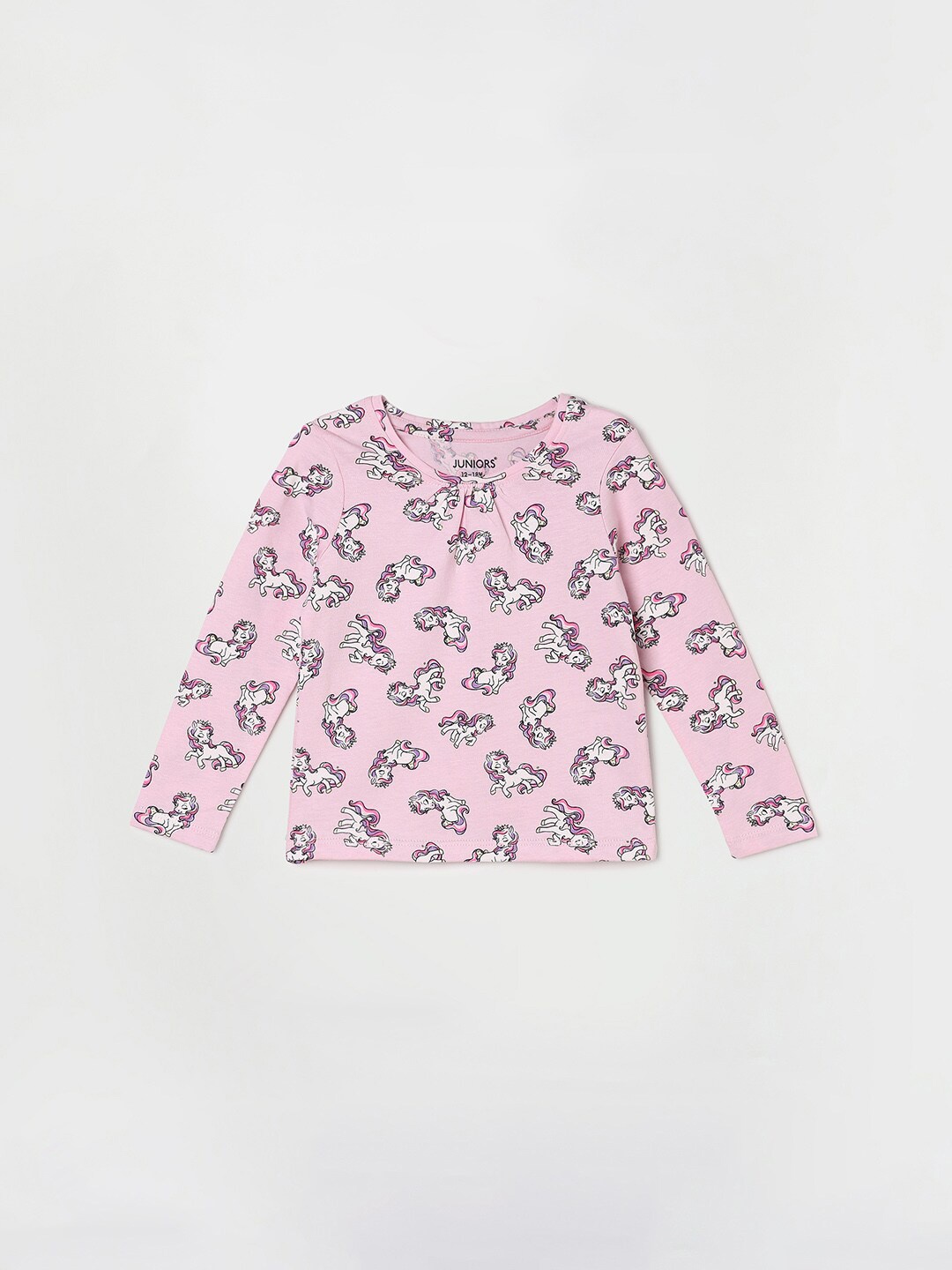 

Juniors by Lifestyle Girls Conversational Printed Pure Cotton T-shirt, Pink