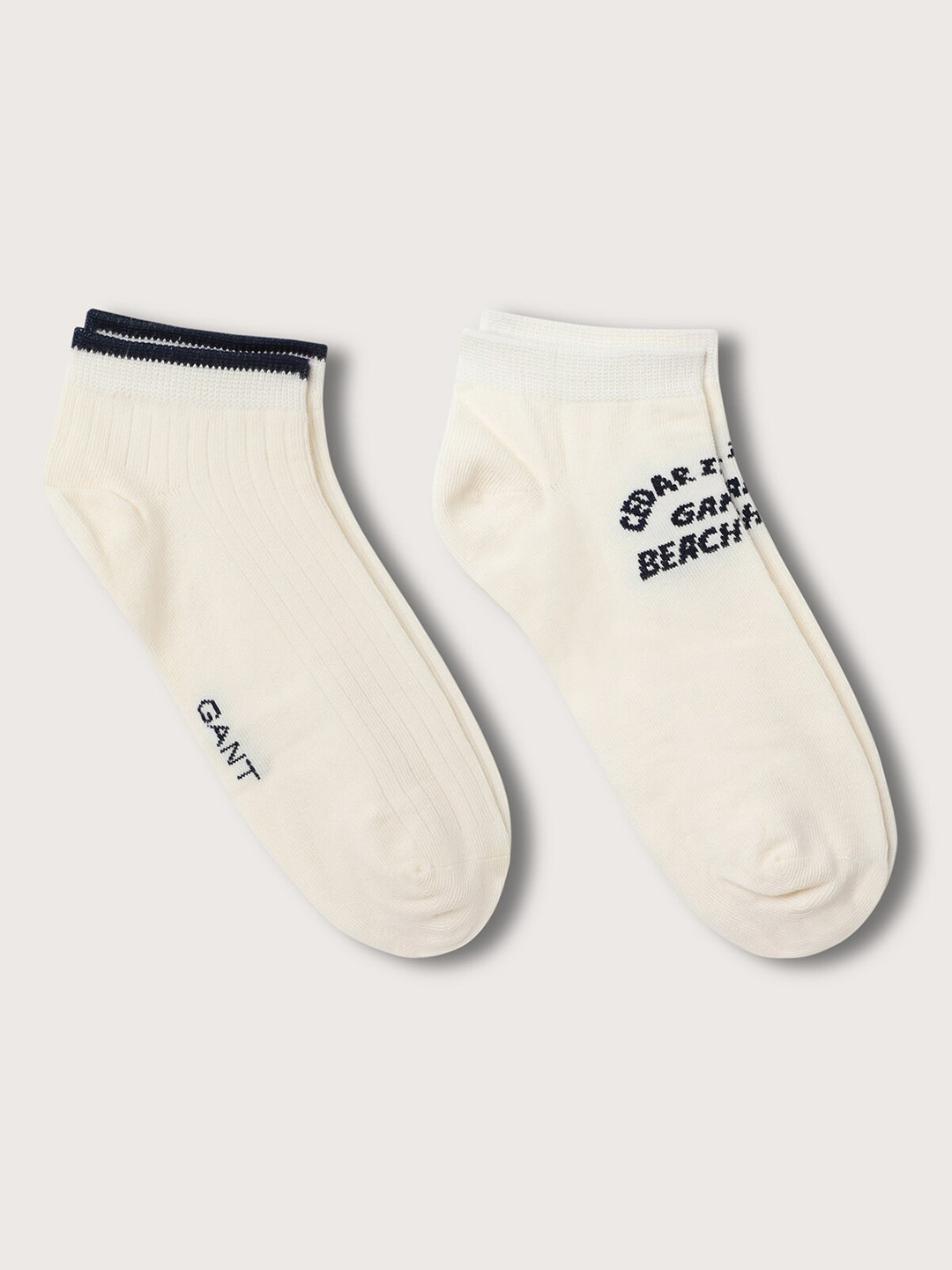 

GANT Men Pack Of 2 Ankle Length Socks, Off white